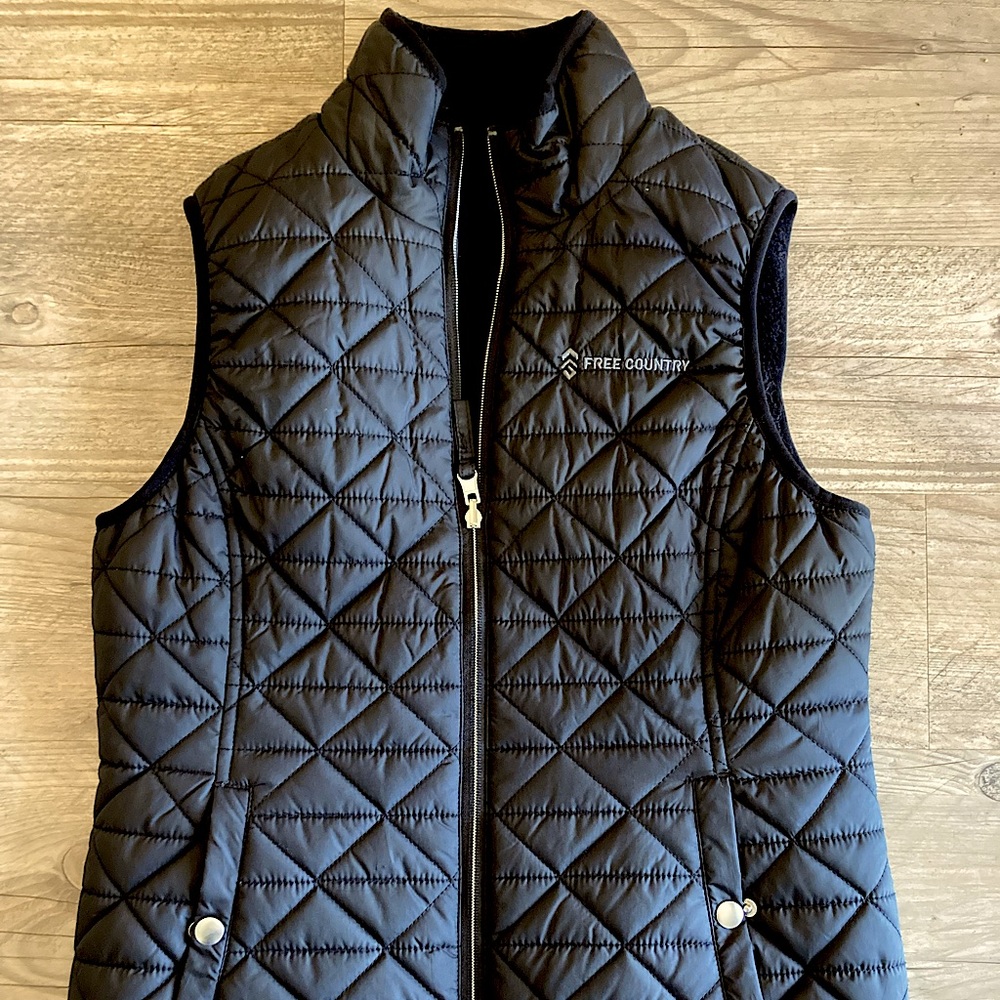 Free Country Vest Small Faux Fur Reverse Shell